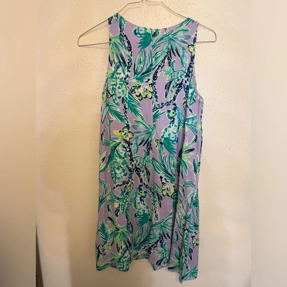 Lilly Pulitzer Jackie Shift Dress in Resort White 100% Silk Women's‎ Size S